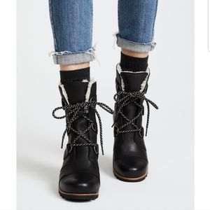 BNWT - Sorel Joan of Arctic wedge mid shearling boots